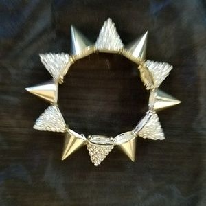 JustFab Gold Spike Your Rating bracelet